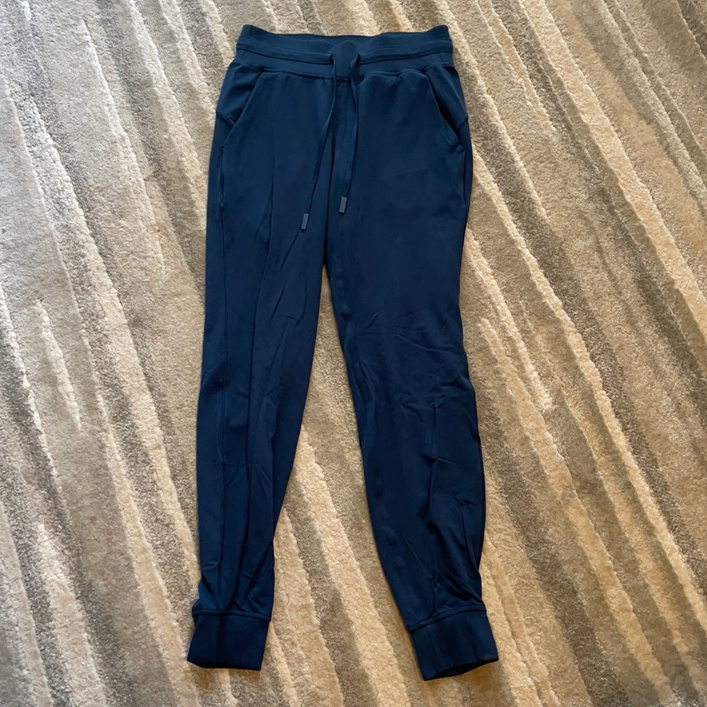 Lulu soft blue joggers with pockets